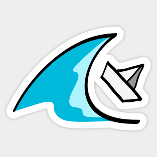 Boat in the waves Sticker